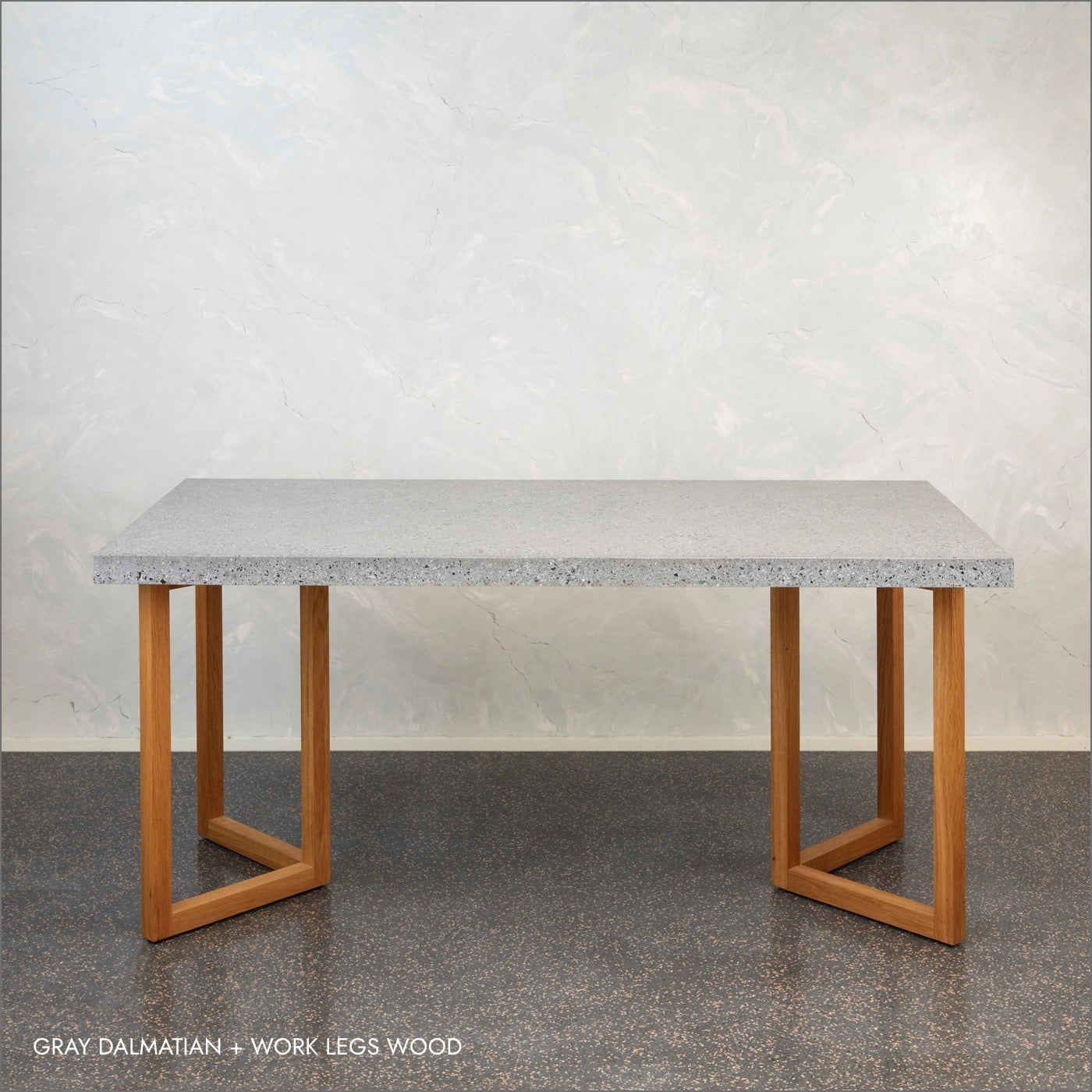COLOR'U:BEALSTONE DINING TABLE with WORK LEGS WOOD コロル ビールストーン ダイニングテーブル