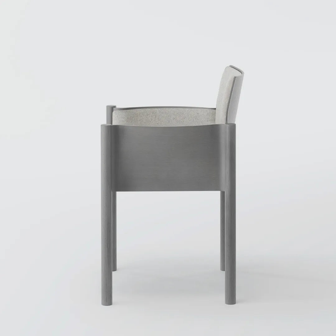 KOYORI:Kawara Armchair BY コヨリ カワラ アームチェア グレー