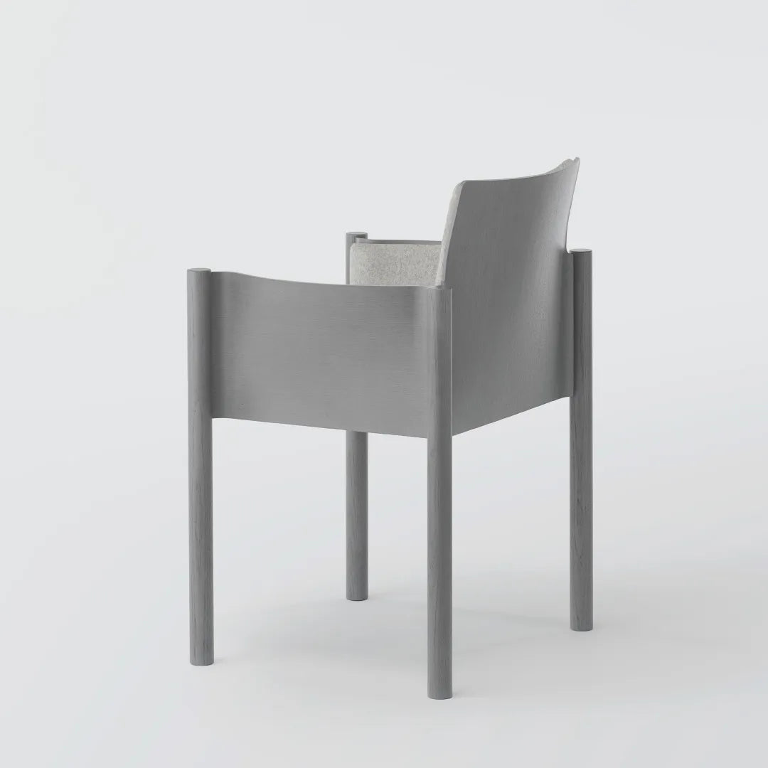 KOYORI:Kawara Armchair BY コヨリ カワラ アームチェア グレー