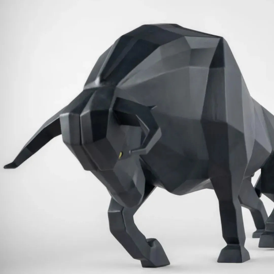 LLADRO:Origami-Bull BK リヤドロ アートフィギュア 折り紙/ウシ