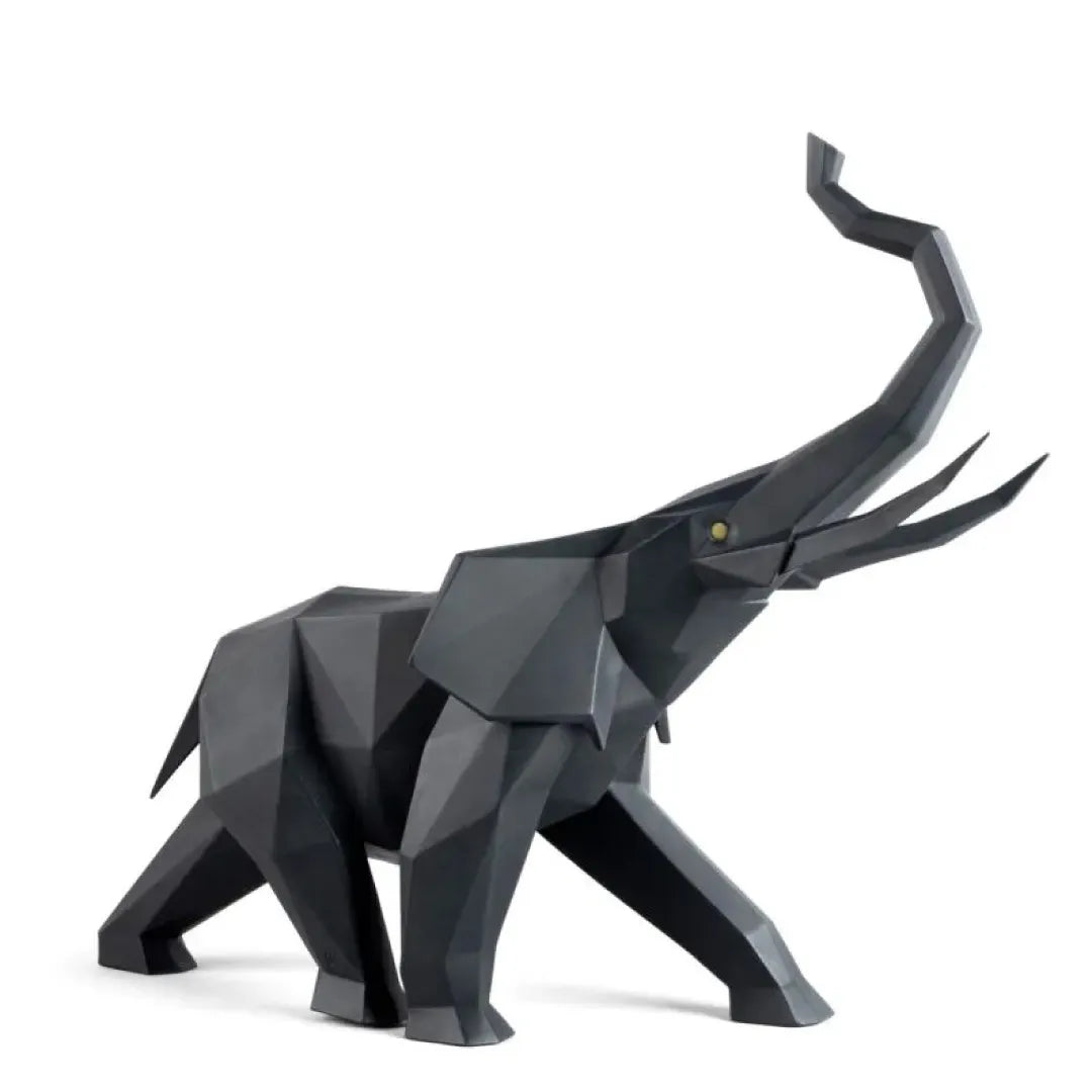 LLADRO:Origami-Elephant BK リヤドロ アートフィギュア 折り紙/ゾウ