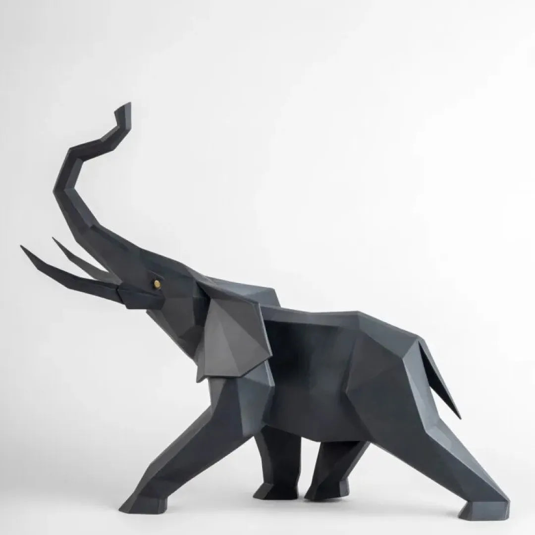 LLADRO:Origami-Elephant BK リヤドロ アートフィギュア 折り紙/ゾウ