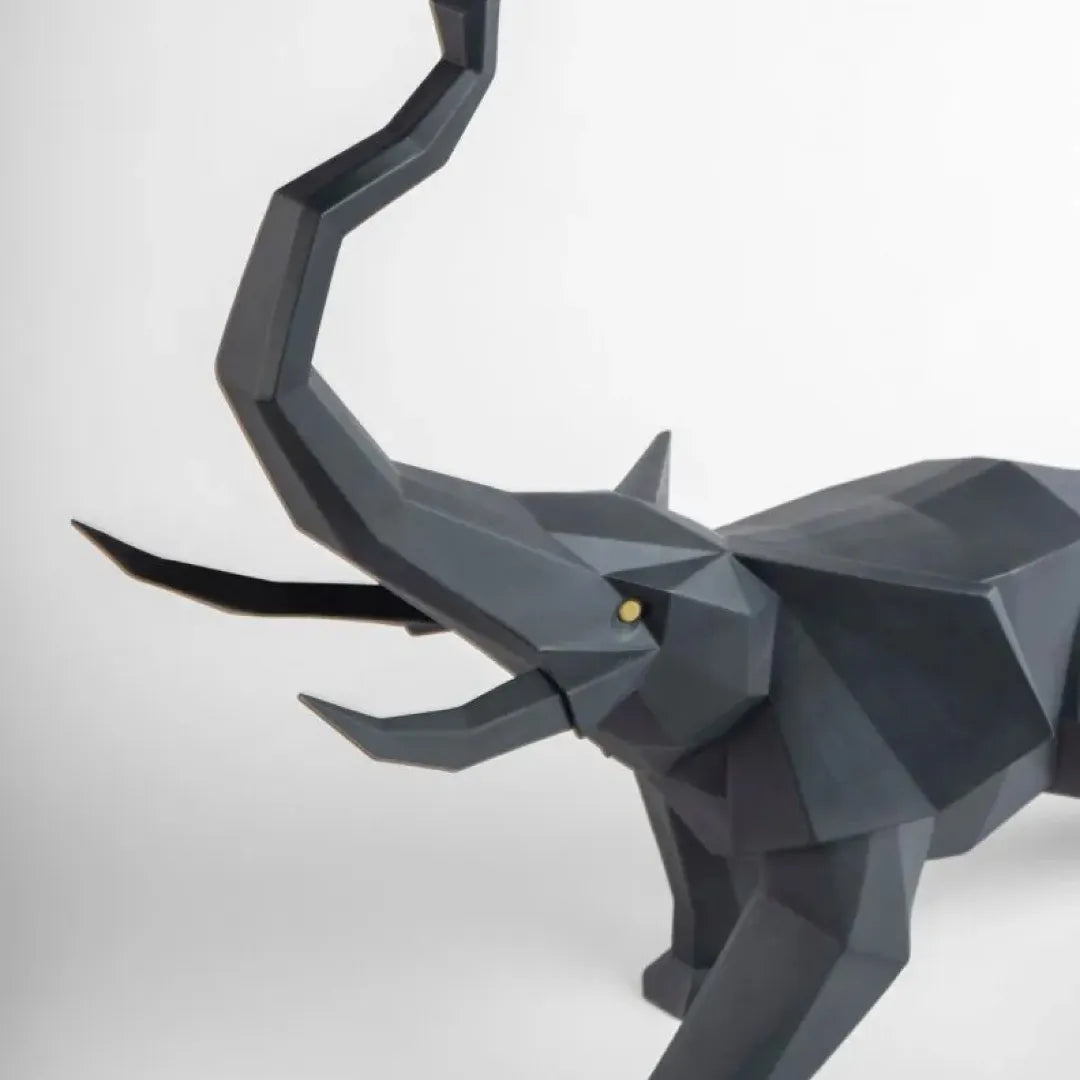LLADRO:Origami-Elephant BK リヤドロ アートフィギュア 折り紙/ゾウ