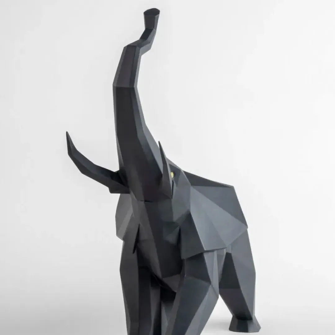 LLADRO:Origami-Elephant BK リヤドロ アートフィギュア 折り紙/ゾウ