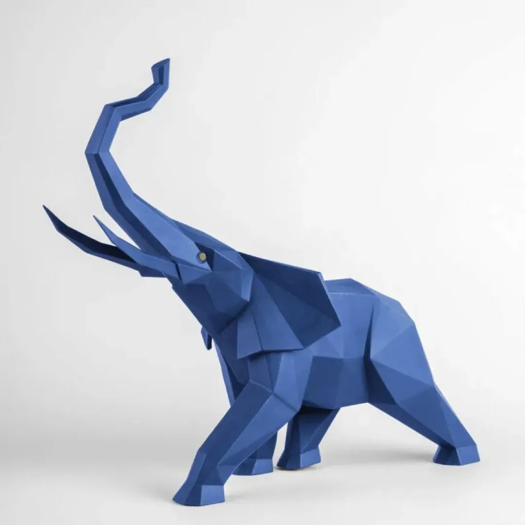 LLADRO:Origami-Elephant BL リヤドロ アートフィギュア 折り紙/ゾウ