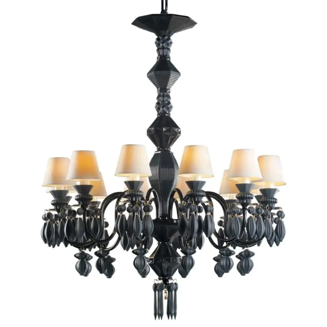 LLADRO:Belle de Nuit-Chandelier12 BK リヤドロ シャンデリア 12灯