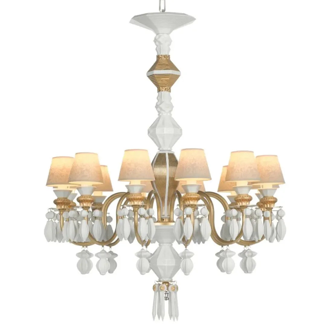 LLADRO:Belle de Nuit-Chandelier12 GLD リヤドロ シャンデリア 12灯