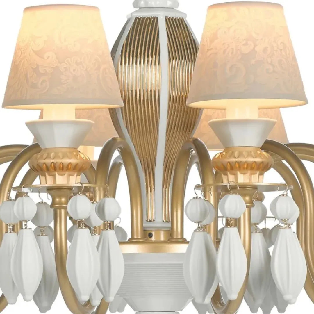 LLADRO:Belle de Nuit-Chandelier12 GLD リヤドロ シャンデリア 12灯