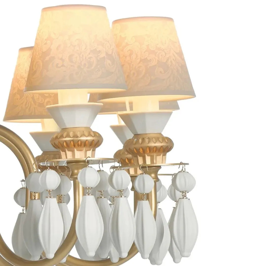 LLADRO:Belle de Nuit-Chandelier12 GLD リヤドロ シャンデリア 12灯