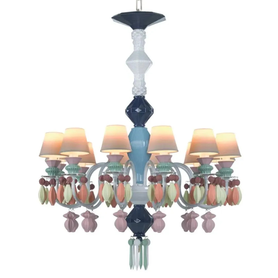 LLADRO:Belle de Nuit-Chandelier12 MLT リヤドロ シャンデリア 12灯