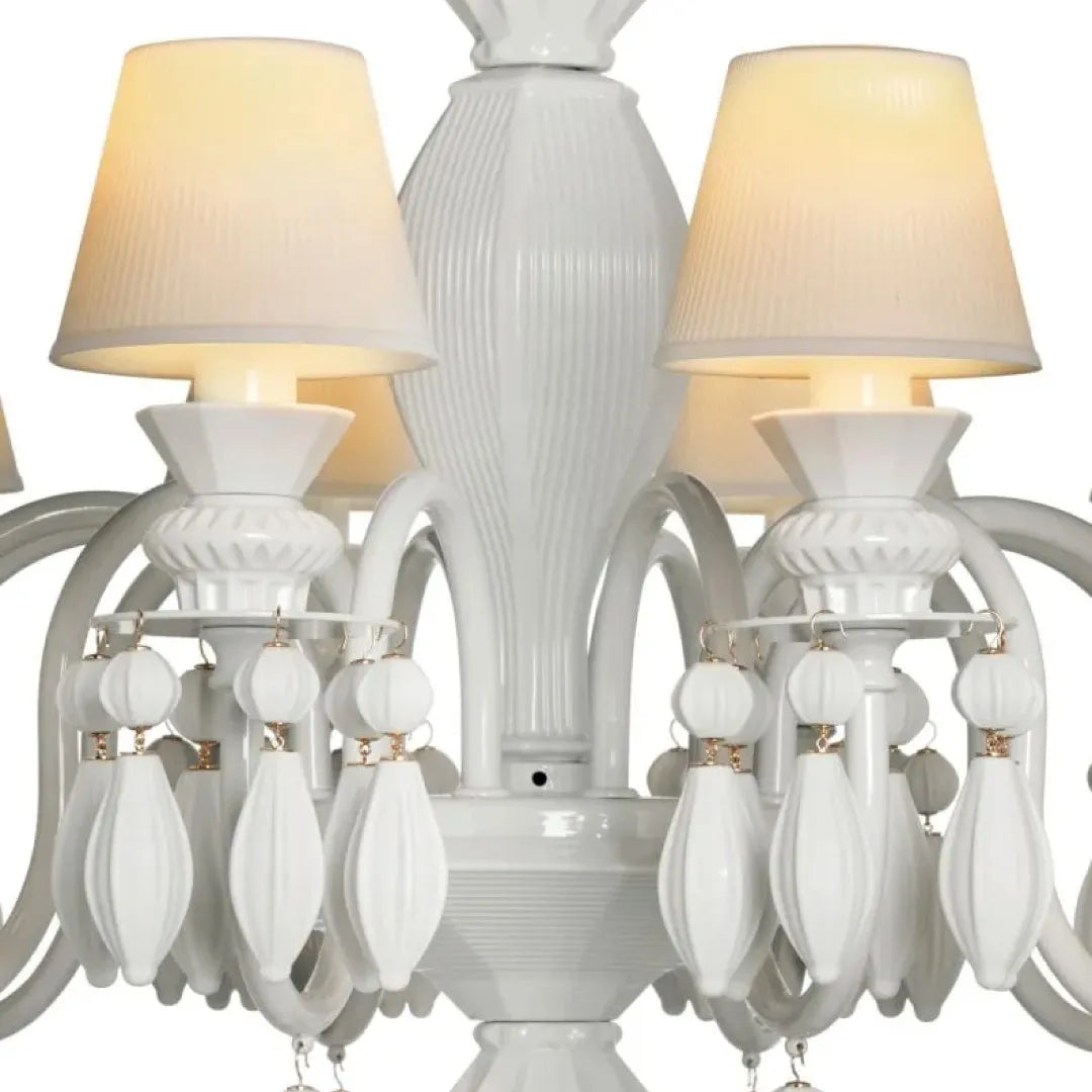 LLADRO:Belle de Nuit-Chandelier12 WH リヤドロ シャンデリア 12灯
