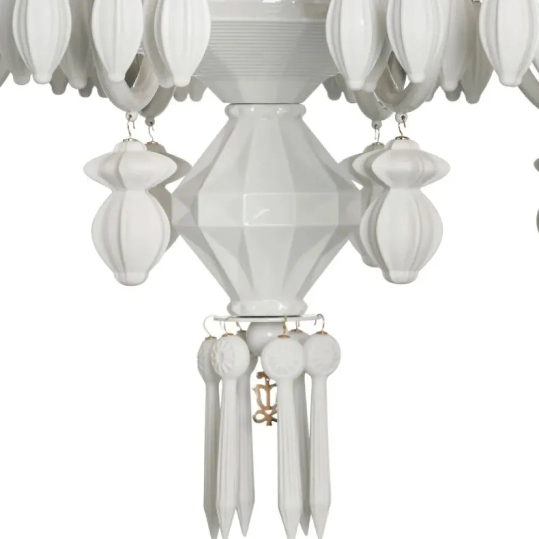 LLADRO:Belle de Nuit-Chandelier12 WH リヤドロ シャンデリア 12灯
