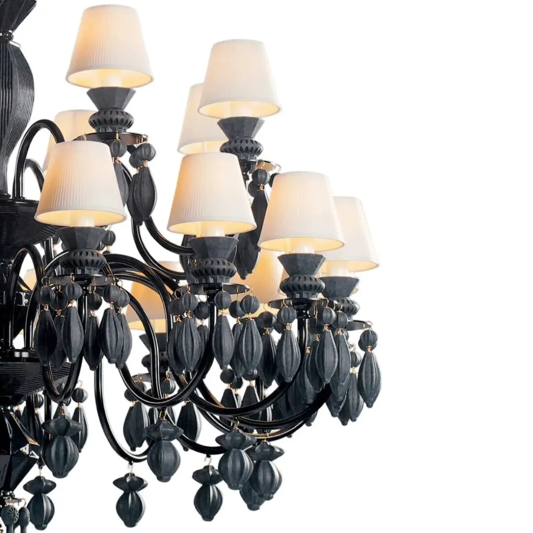 LLADRO:Belle de Nuit-Chandelier24 BK リヤドロ シャンデリア 24灯