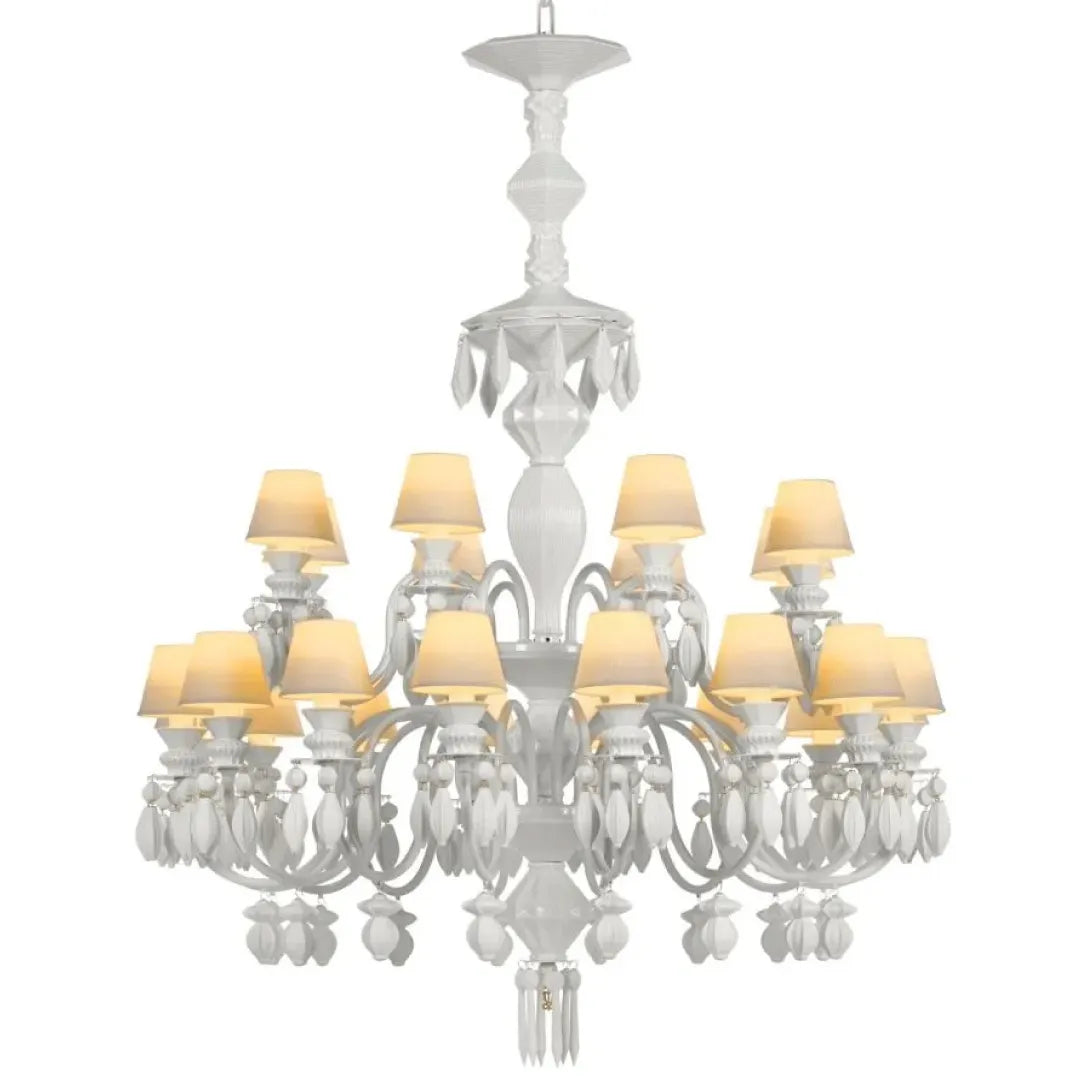 LLADRO:Belle de Nuit-Chandelier24 WH リヤドロ シャンデリア 24灯