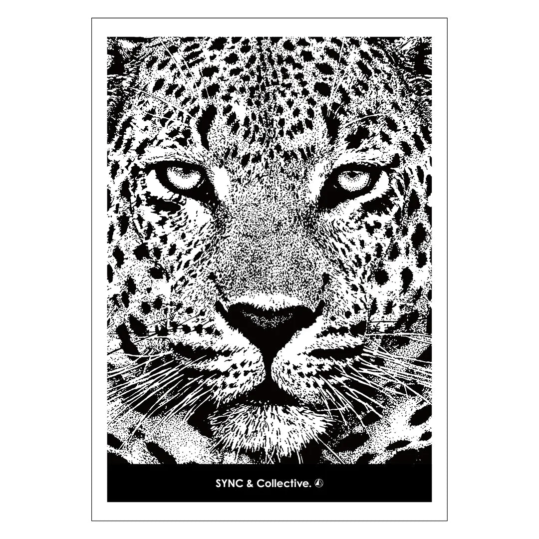 SYNC&Collective.:ENCYCLOPEDIA OF ANIMALS-leopard シンク&コレクティブ アートポスター