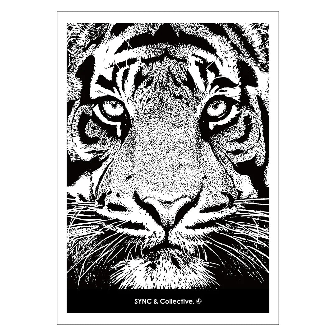 SYNC&Collective.:ENCYCLOPEDIA OF ANIMALS-tiger シンク&コレクティブ アートポスター